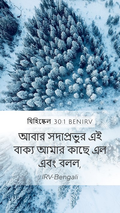 যিহিষ্কেল 30:1 BENIRV Mobile Phone Wallpaper - আবার সদাপ্রভুর এই - Mobile Bible Verse Wallpaper