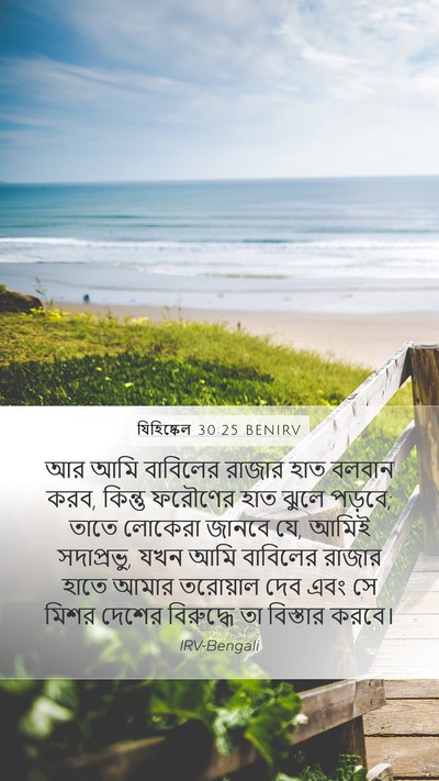 যিহিষ্কেল 30:25 BENIRV Mobile Phone Wallpaper - আর আমি বাবিলের - Mobile Bible Verse Wallpaper