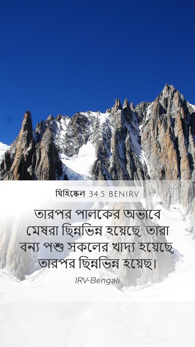 যিহিষ্কেল 34:5 BENIRV Bible Verse Image