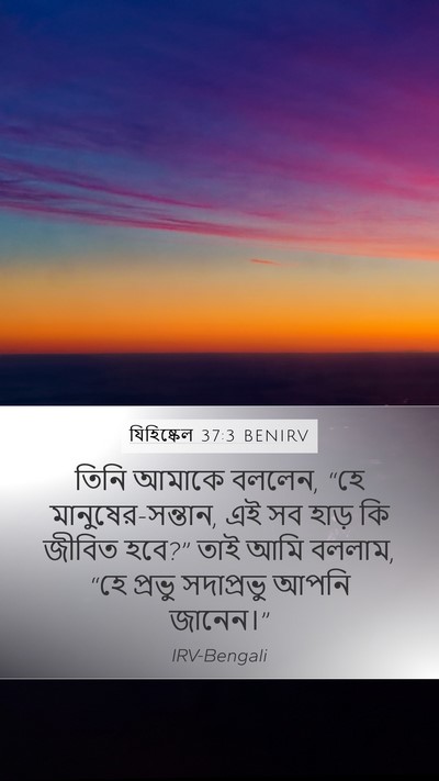 যিহিষ্কেল 37:3 BENIRV Bible Verse Image