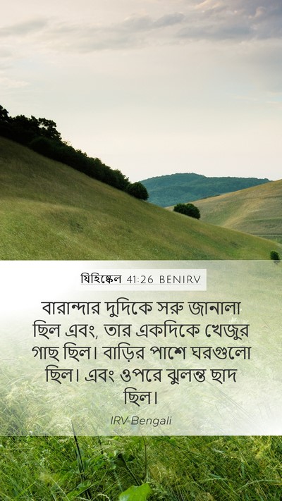 যিহিষ্কেল 41:26 BENIRV Bible Verse Image