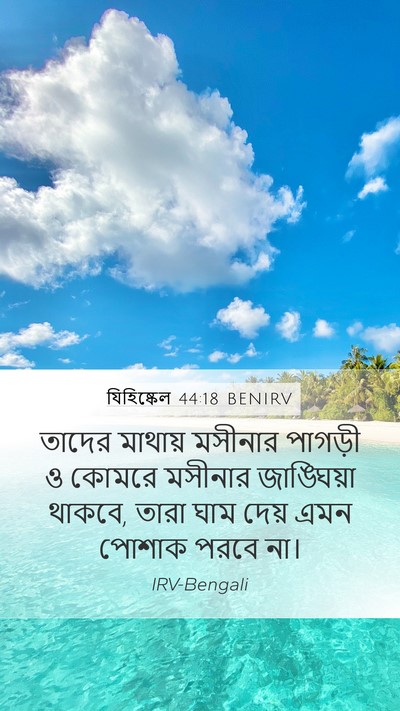 যিহিষ্কেল 44:18 BENIRV Bible Verse Image