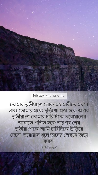যিহিষ্কেল 5:12 BENIRV Bible Verse Image