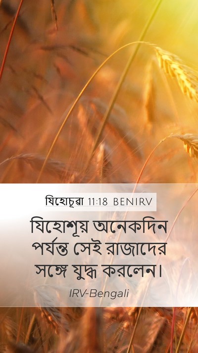 যিহোচূৱা 11:18 BENIRV Mobile Phone Wallpaper - যিহোশূয় অনেকদিন - Mobile Bible Verse Wallpaper