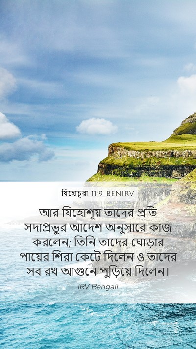 যিহোচূৱা 11:9 BENIRV Mobile Phone Wallpaper - আর যিহোশূয় তাদের - Mobile Bible Verse Wallpaper