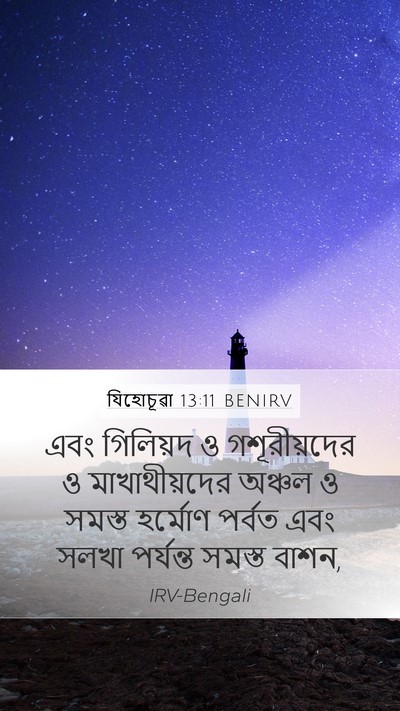 যিহোচূৱা 13:11 BENIRV Mobile Phone Wallpaper - এবং গিলিয়দ ও - Mobile Bible Verse Wallpaper