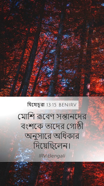 যিহোচূৱা 13:15 BENIRV Bible Verse Image
