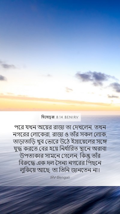 যিহোচূৱা 8:14 BENIRV Bible Verse Image