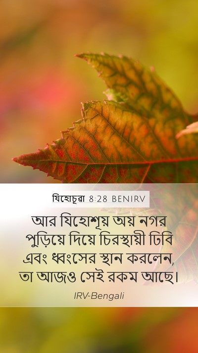 যিহোচূৱা 8:28 BENIRV Bible Verse Image