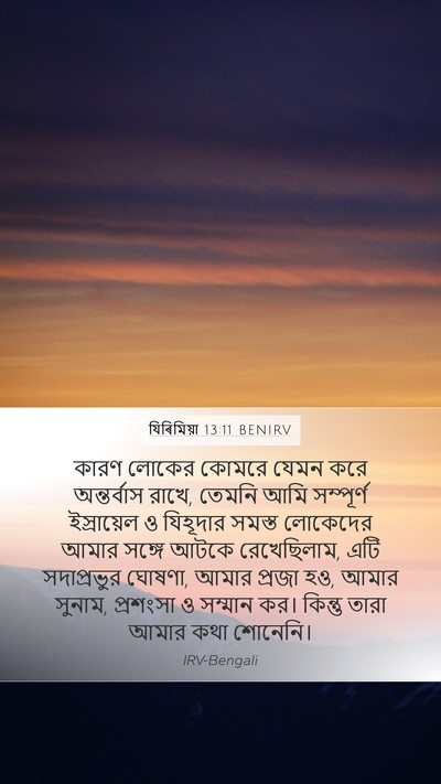 যিৰিমিয়া 13:11 BENIRV Bible Verse Image