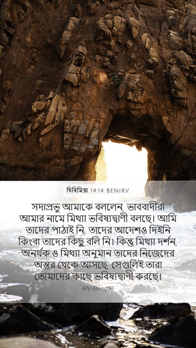 যিৰিমিয়া 14:14 BENIRV Bible Verse Image