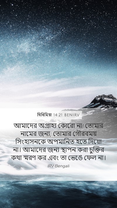 যিৰিমিয়া 14:21 BENIRV Bible Verse Image