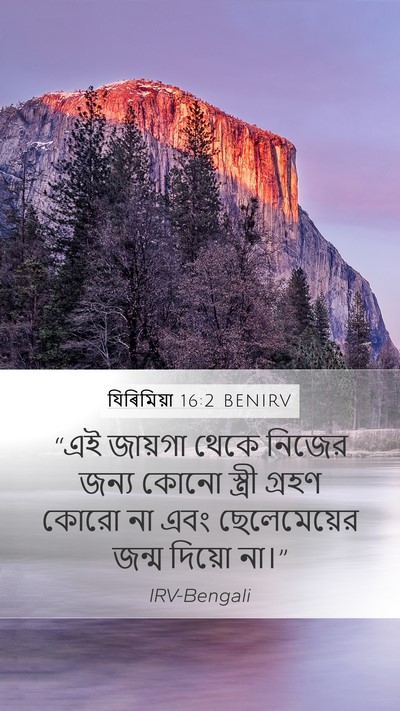যিৰিমিয়া 16:2 BENIRV Bible Verse Image