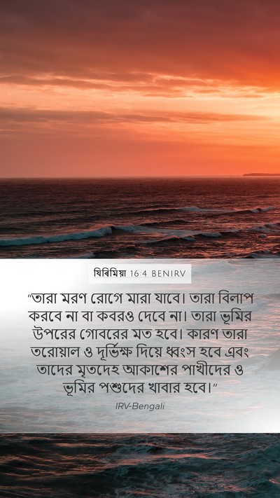 যিৰিমিয়া 16:4 BENIRV Bible Verse Image
