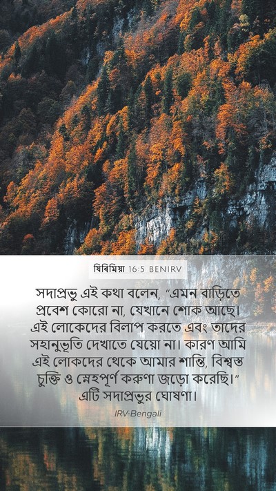 যিৰিমিয়া 16:5 BENIRV Bible Verse Image