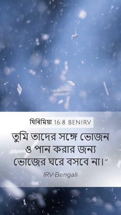 যিৰিমিয়া 16:8 BENIRV Bible Verse Image