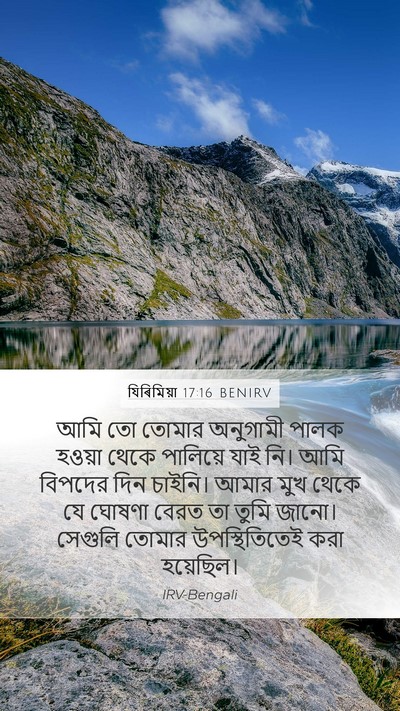 যিৰিমিয়া 17:16 BENIRV Bible Verse Image