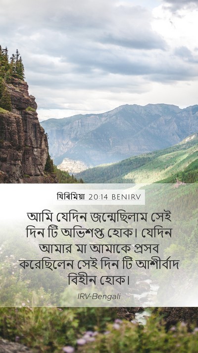 যিৰিমিয়া 20:14 BENIRV Bible Verse Image