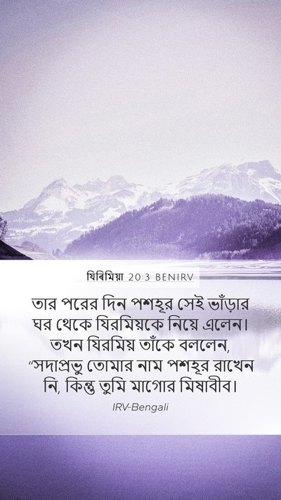 যিৰিমিয়া 20:3 BENIRV Bible Verse Image