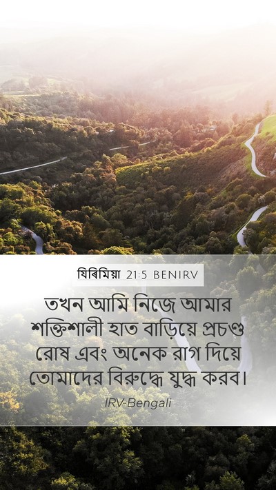 যিৰিমিয়া 21:5 BENIRV Bible Verse Image
