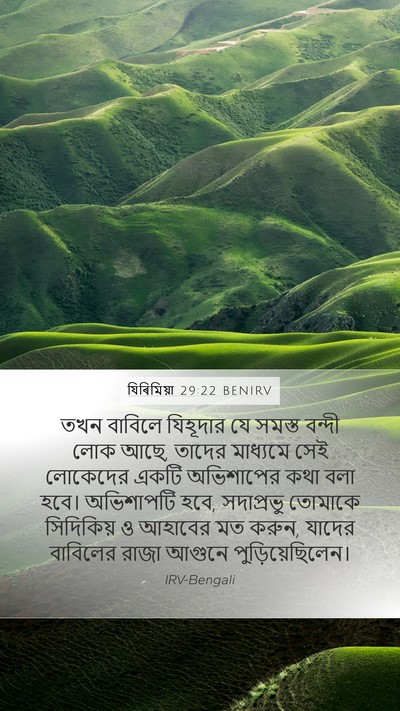 যিৰিমিয়া 29:22 BENIRV Bible Verse Image