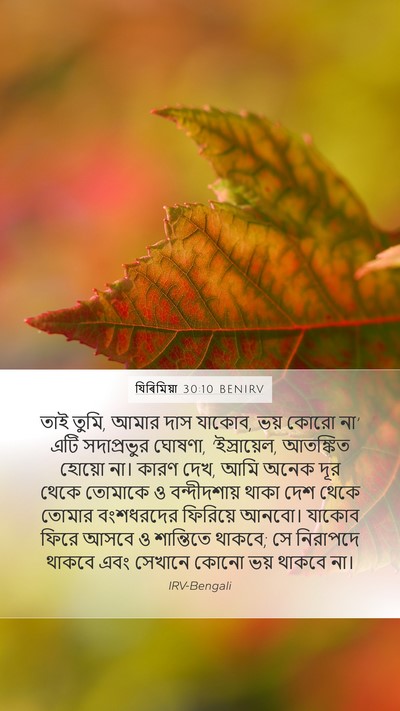 যিৰিমিয়া 30:10 BENIRV Bible Verse Image