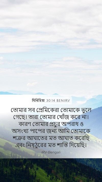 যিৰিমিয়া 30:14 BENIRV Bible Verse Image