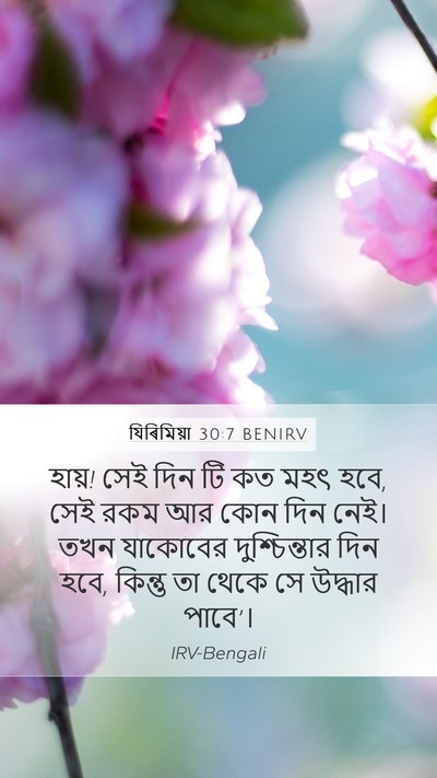 যিৰিমিয়া 30:7 BENIRV Bible Verse Image