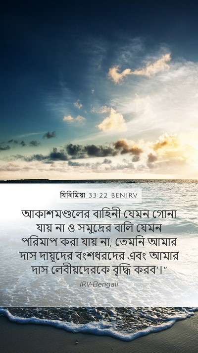 যিৰিমিয়া 33:22 BENIRV Bible Verse Image