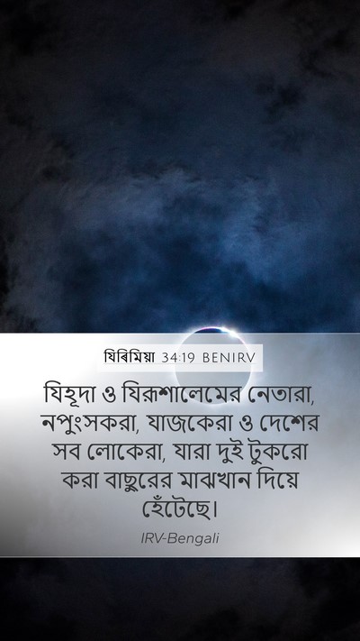 যিৰিমিয়া 34:19 BENIRV Bible Verse Image