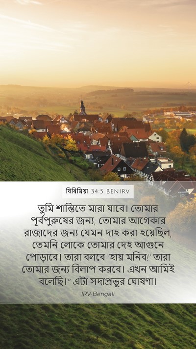 যিৰিমিয়া 34:5 BENIRV Bible Verse Image