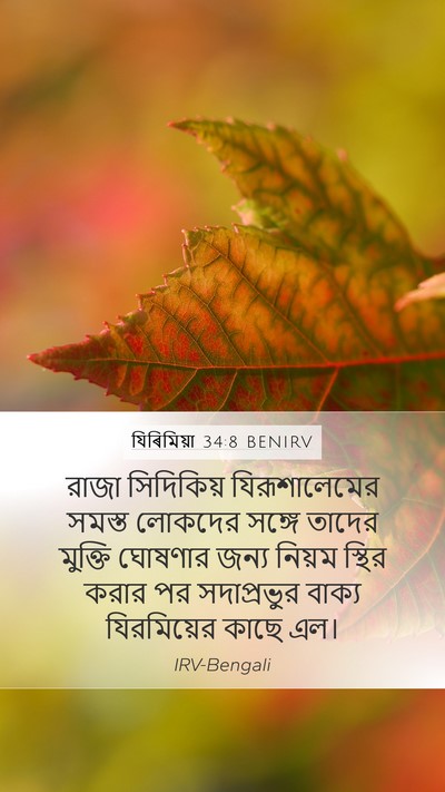 যিৰিমিয়া 34:8 BENIRV Bible Verse Image