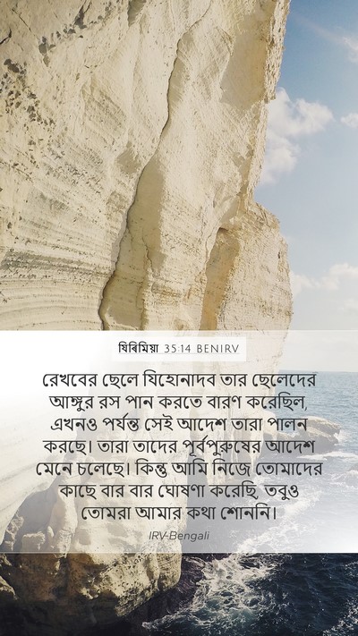 যিৰিমিয়া 35:14 BENIRV Bible Verse Image