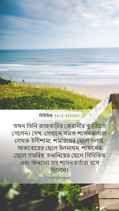 যিৰিমিয়া 36:12 BENIRV Bible Verse Image