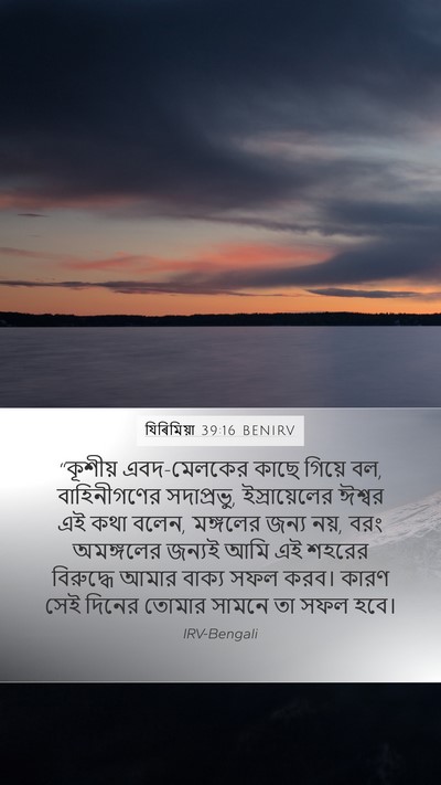 যিৰিমিয়া 39:16 BENIRV Bible Verse Image