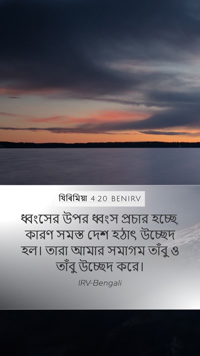 যিৰিমিয়া 4:20 BENIRV Bible Verse Image