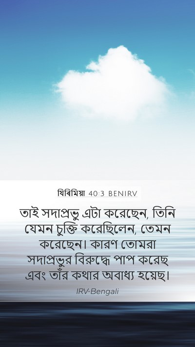যিৰিমিয়া 40:3 BENIRV Bible Verse Image
