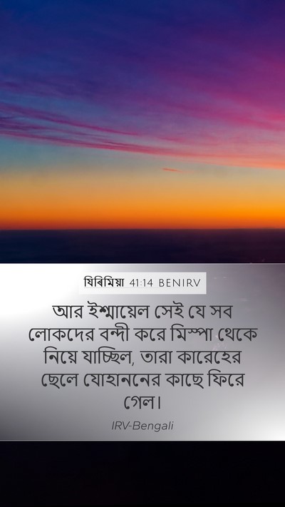 যিৰিমিয়া 41:14 BENIRV Bible Verse Image