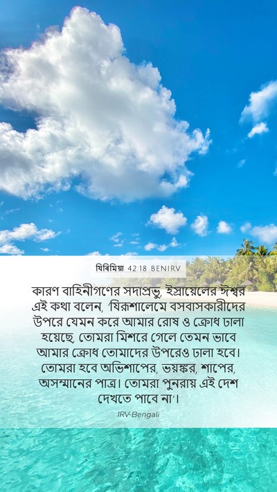 যিৰিমিয়া 42:18 BENIRV Bible Verse Image