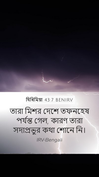 যিৰিমিয়া 43:7 BENIRV Bible Verse Image