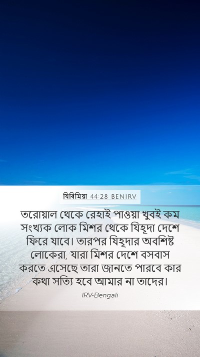 যিৰিমিয়া 44:28 BENIRV Bible Verse Image