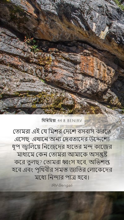 যিৰিমিয়া 44:8 BENIRV Bible Verse Image