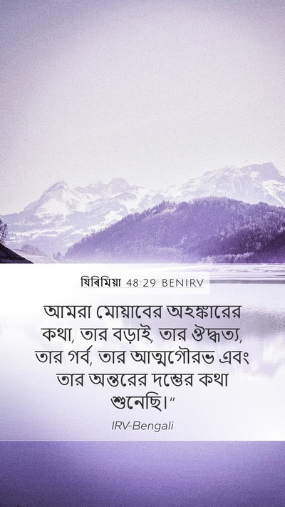 যিৰিমিয়া 48:29 BENIRV Bible Verse Image