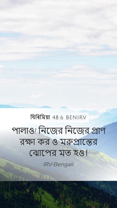 যিৰিমিয়া 48:6 BENIRV Bible Verse Image