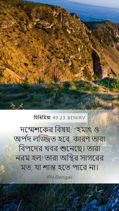 যিৰিমিয়া 49:23 BENIRV Bible Verse Image