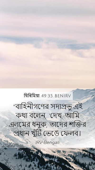 যিৰিমিয়া 49:35 BENIRV Bible Verse Image
