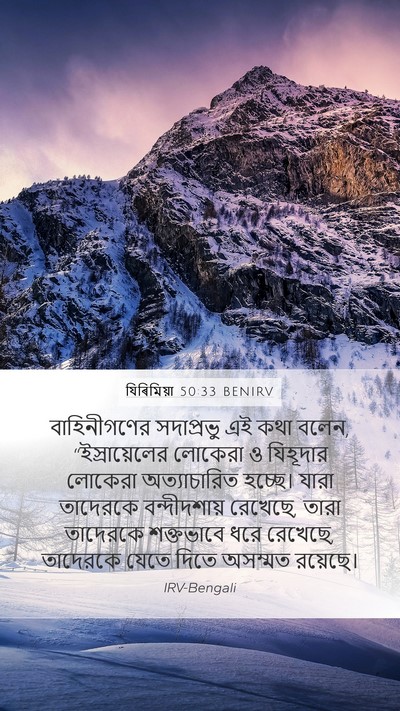 যিৰিমিয়া 50:33 BENIRV Bible Verse Image