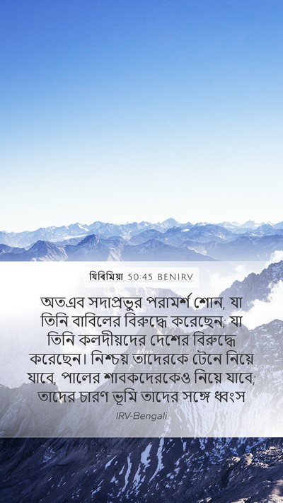 যিৰিমিয়া 50:45 BENIRV Bible Verse Image