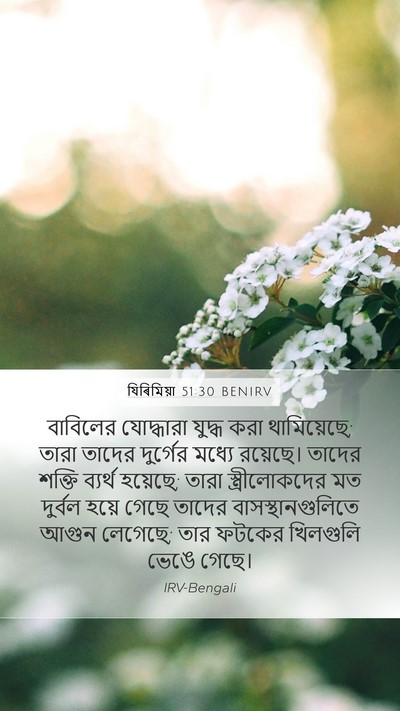 যিৰিমিয়া 51:30 BENIRV Bible Verse Image