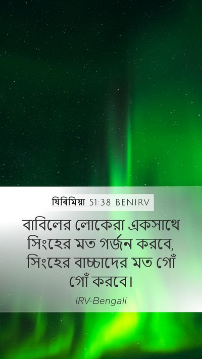 যিৰিমিয়া 51:38 BENIRV Bible Verse Image